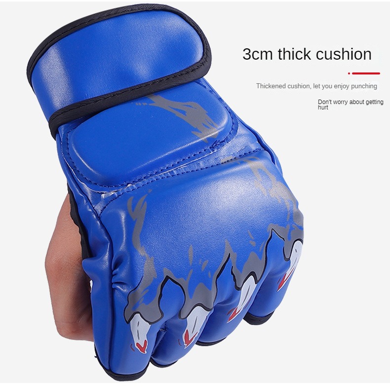 Professionel konkurrence bruger halvfinger boksehandsker, voksne børn gratis boksning UFC boksehandsker, Muay Thai kamptræning MMA boksehandsker_voghion.com