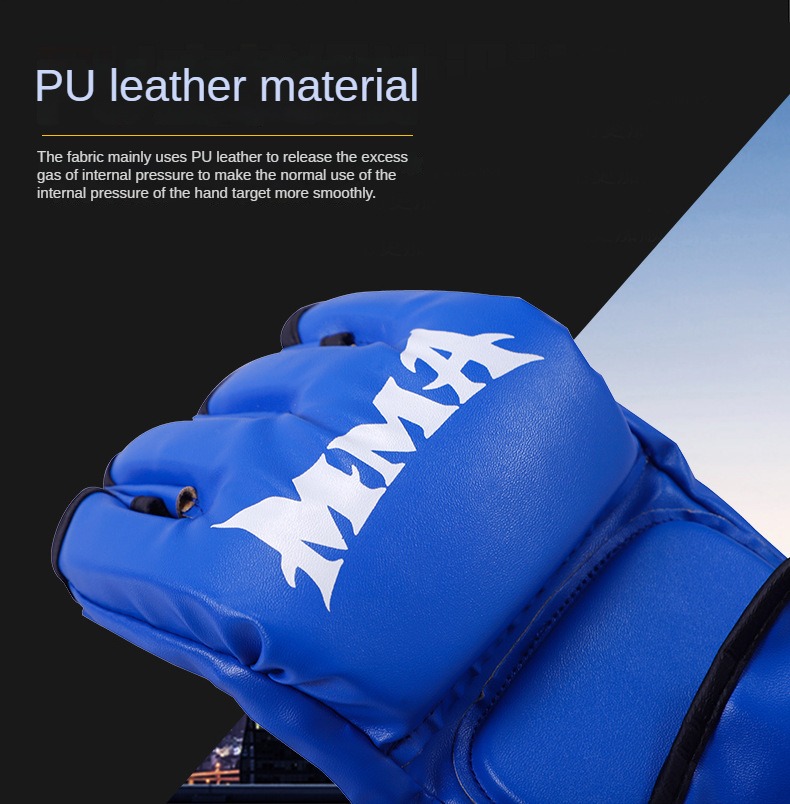 Professionel konkurrence bruger halvfinger boksehandsker, voksne børn gratis boksning UFC boksehandsker, Muay Thai kamptræning MMA boksehandsker_voghion.com