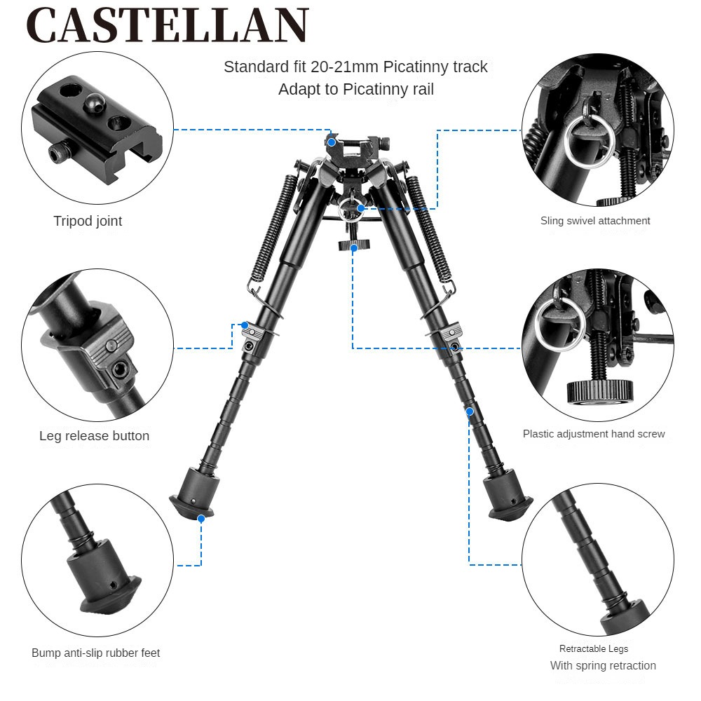 6-Zoll-9-Zoll-Schmetterlingsstativ 6-Zoll-Federstativ, einziehbare Metallhalterung mit 20-mm-Anschluss_voghion.com