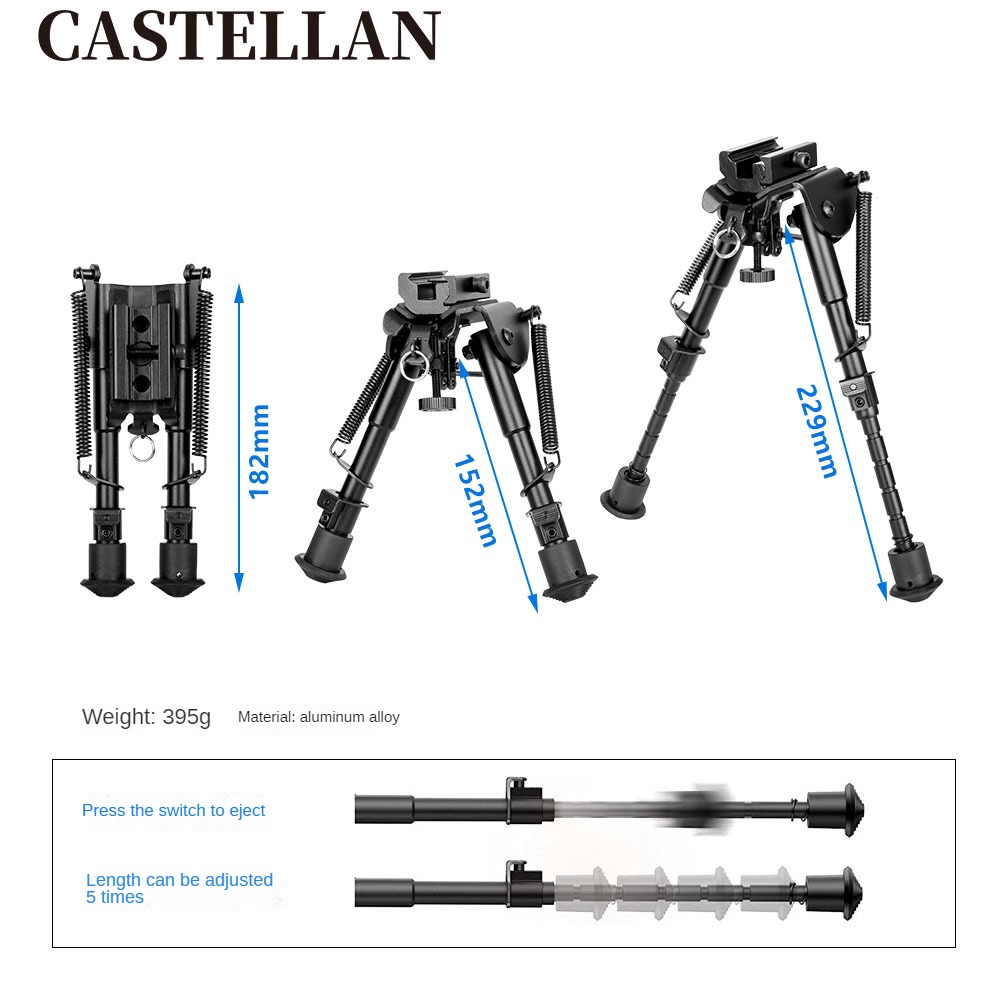 6-Zoll-9-Zoll-Schmetterlingsstativ 6-Zoll-Federstativ, einziehbare Metallhalterung mit 20-mm-Anschluss_voghion.com