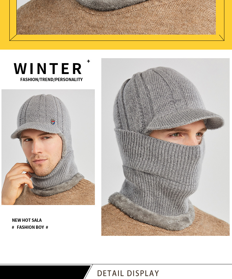 Multi-functional Cap for Men: Keep Head, Ears, Neck and Face Warm_voghion.com