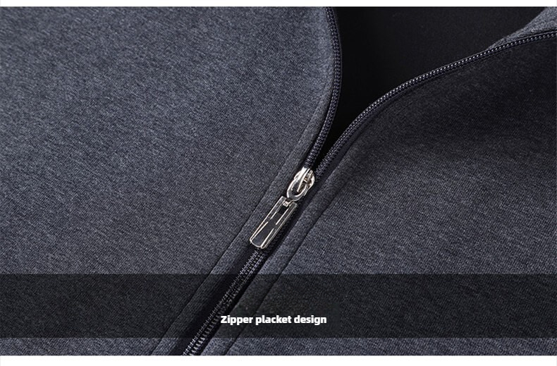 Conjunto de suéter tipo cárdigan deportivo informal Chaqueta de solapa de tendencia de otoño e invierno para hombre Conjunto de pantalones deportivos de nueve puntos a juego_voghion.com