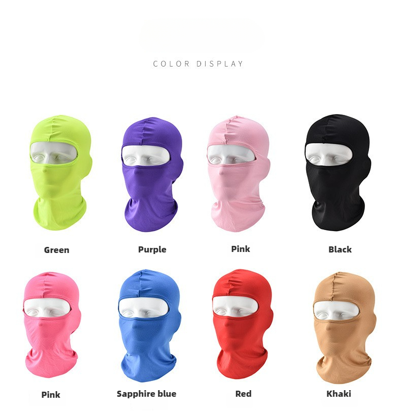Outdoor sports hood riding motorcycle bicycle protective mask masked riding sun protection single hole hood hat_voghion.com
