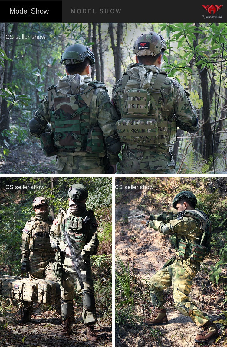 Kit de survie sur le champ de bataille Gilet d'entraînement tactique Gilet de combat en plein air Gilet de survie sauvage Équipement de camping d'aventure_voghion.com