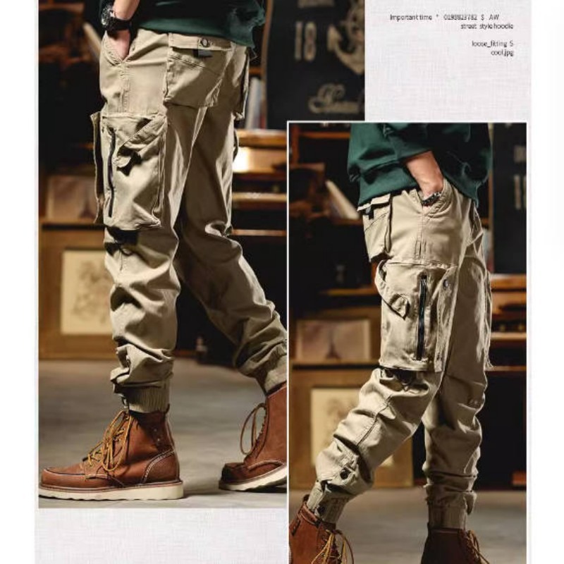American Heavy Overalls Men's Trendy Brand High-end Functional Outdoor Sports Leggings Casual Pants Trendy Versatile Long Pants_viptrois.com