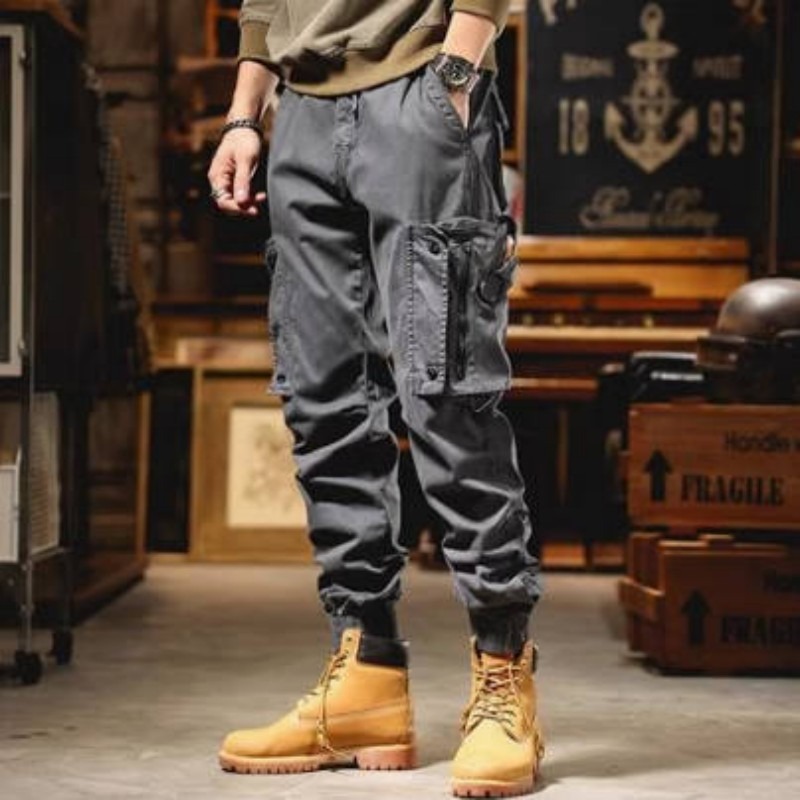 American Heavy Overalls Men's Trendy Brand High-end Functional Outdoor Sports Leggings Casual Pants Trendy Versatile Long Pants_viptrois.com