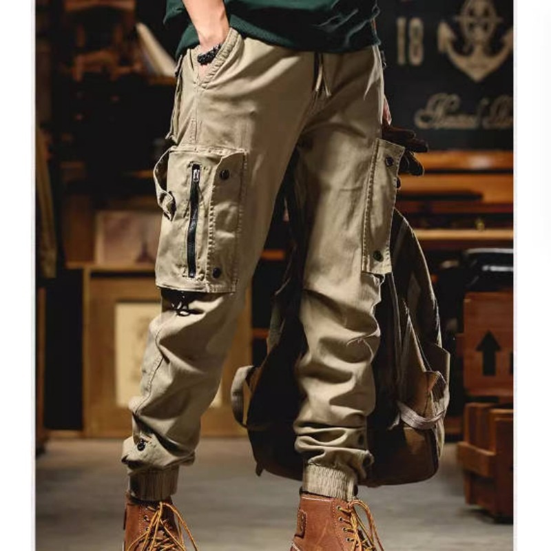American Heavy Overalls Men's Trendy Brand High-end Functional Outdoor Sports Leggings Casual Pants Trendy Versatile Long Pants_viptrois.com