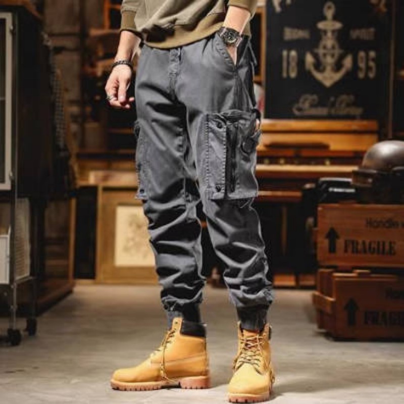 American Heavy Overalls Men's Trendy Brand High-end Functional Outdoor Sports Leggings Casual Pants Trendy Versatile Long Pants_viptrois.com
