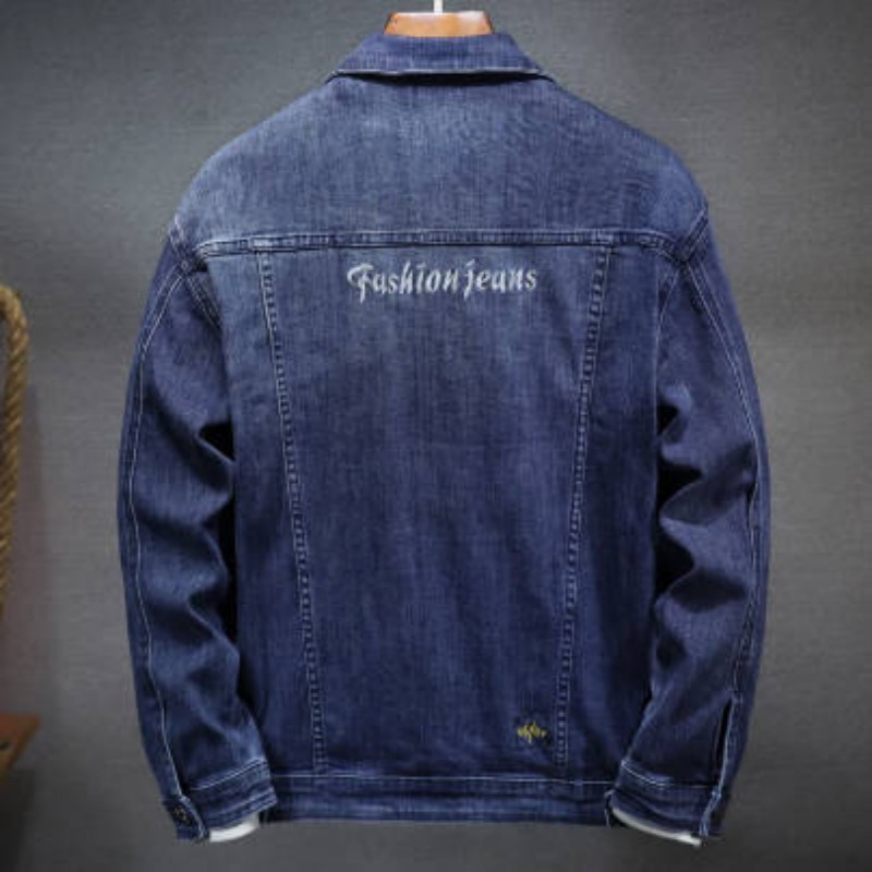 Spring and Autumn New Retro Denim Jacket Men's Trendy Brand Handsome Tooling Jacket Men's Trendy Slim-fitting Versatile Jacket_voghion.com