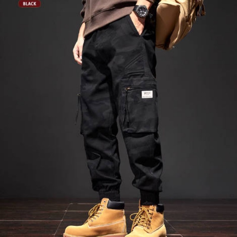 Men's Clothing Camouflage Overalls Men's Outdoor Camouflage Pants Fashion Cargo Pants Multi-bag Pants Tide Loose Leggings Paratrooper Outdoor_viptrois.com