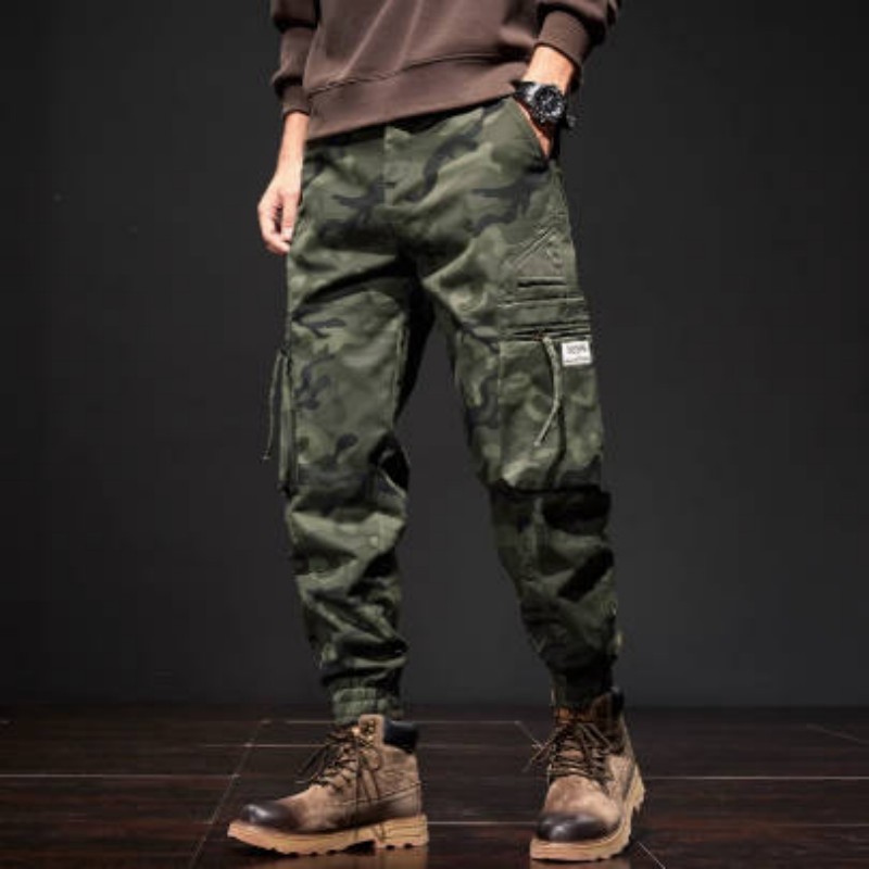 Men's Clothing Camouflage Overalls Men's Outdoor Camouflage Pants Fashion Cargo Pants Multi-bag Pants Tide Loose Leggings Paratrooper Outdoor_viptrois.com