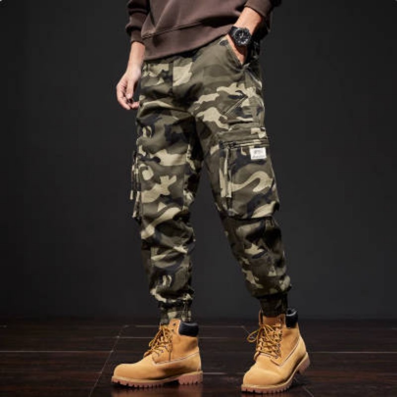 Men's Clothing Camouflage Overalls Men's Outdoor Camouflage Pants Fashion Cargo Pants Multi-bag Pants Tide Loose Leggings Paratrooper Outdoor_viptrois.com