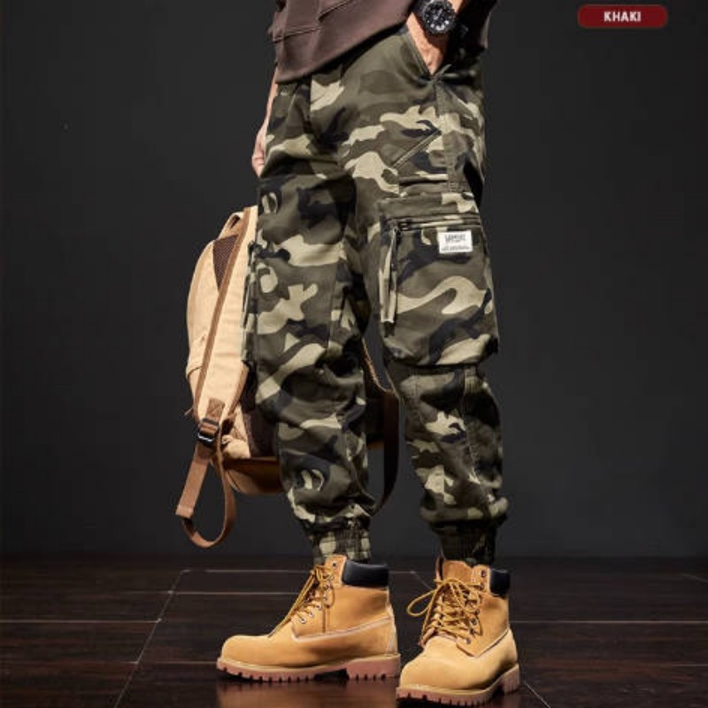Men's Clothing Camouflage Overalls Men's Outdoor Camouflage Pants Fashion Cargo Pants Multi-bag Pants Tide Loose Leggings Paratrooper Outdoor_viptrois.com