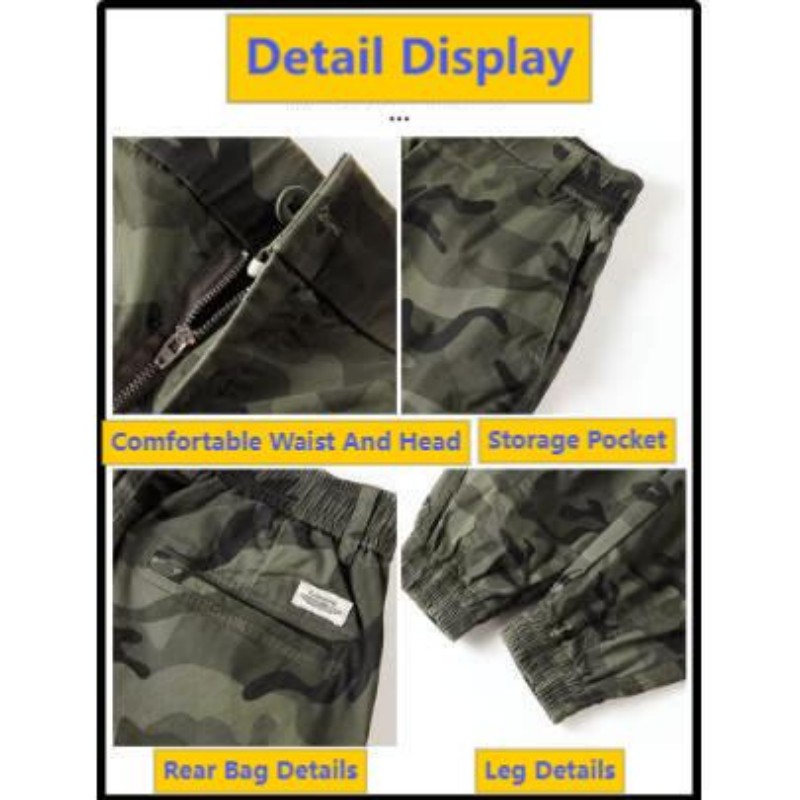 Pantaloni cargo uomo foderati in pile camouflage outdoor_voghion.com