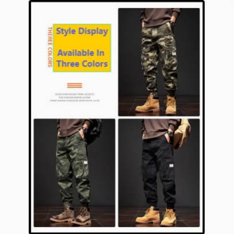 Abbigliamento da uomo Tuta mimetica Uomo Autunno e inverno Pile Trend Leggings larghi Paracadutista Outdoor Alpinismo Casual Pantaloni lunghi_voghion.com