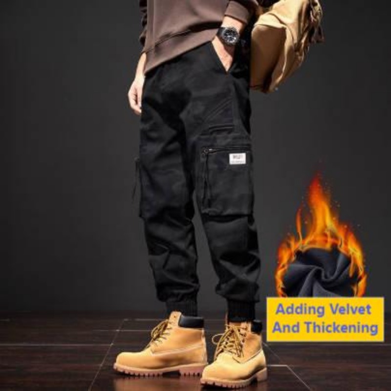 Abbigliamento da uomo Tuta mimetica Uomo Autunno e inverno Pile Trend Leggings larghi Paracadutista Outdoor Alpinismo Casual Pantaloni lunghi_voghion.com