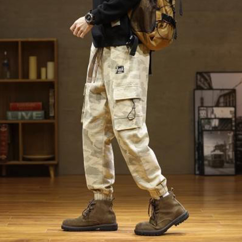 Schwere Freizeithosen Herren 2024 Herbst und Winter Lockere Leggings Harlanhosen Ruffian Hübsche Große Jogginghose Camouflage Hose_voghion.com