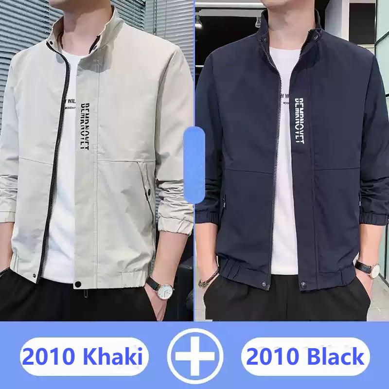 Men's Casual Stand-up Collar Jacket Men's 2025 New Autumn and Winter Trend Handsome Casual Clothes Outside Closed-sleeved Jacket_viptrois.com