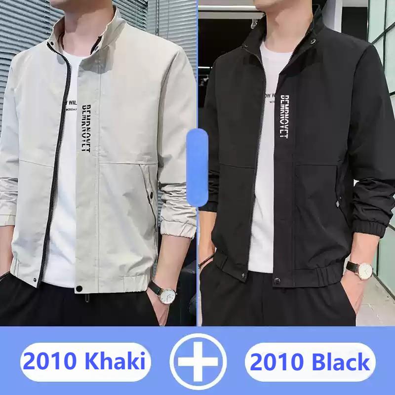 Men's Casual Stand-up Collar Jacket Men's 2025 New Autumn and Winter Trend Handsome Casual Clothes Outside Closed-sleeved Jacket_viptrois.com