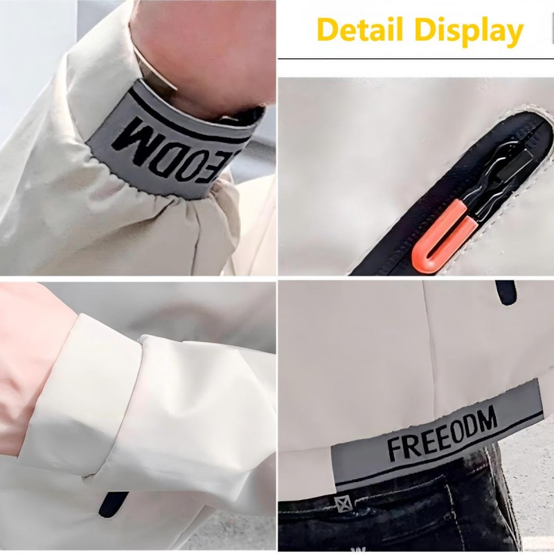 2025 New Coat Men's Spring and Autumn Jacket Trendy Handsome Fashion Casual Clothes Stand-up Neck Zipper Baseball Jersey_voghion.com