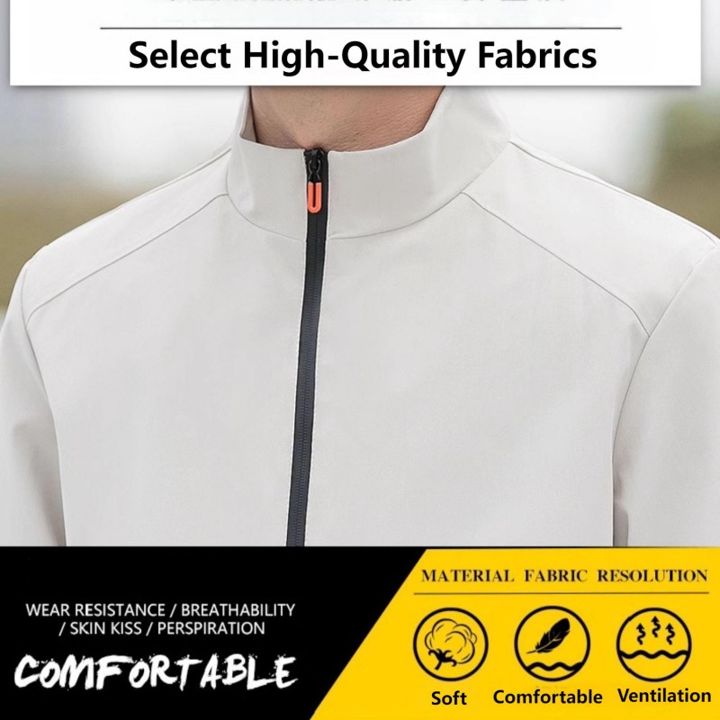 2025 New Coat Men's Spring and Autumn Jacket Trendy Handsome Fashion Casual Clothes Stand-up Neck Zipper Baseball Jersey_voghion.com