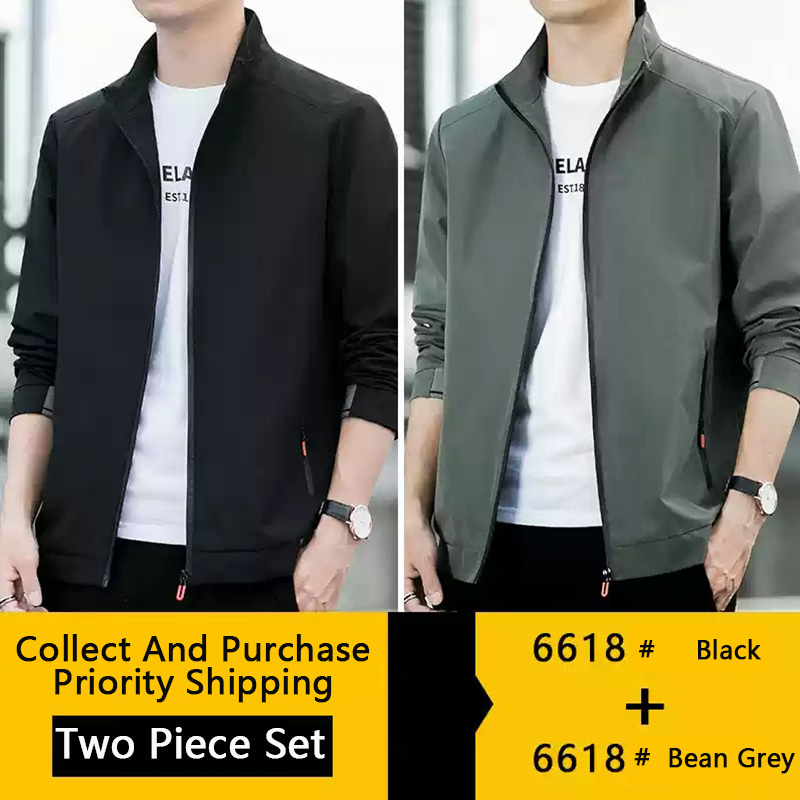 Men's Jacket 2025 New Coat Men's Spring and Autumn Jacket Trend Handsome Fashion Casual Clothes Stand-up Collar Zipper Baseball Jersey_voghion.com