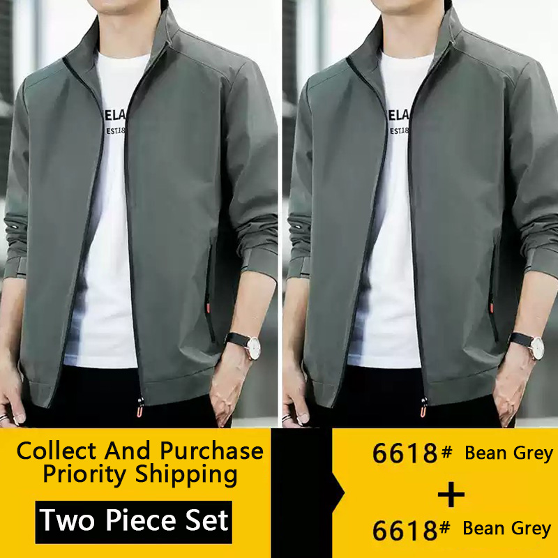 Men's Jacket 2025 New Coat Men's Spring and Autumn Jacket Trend Handsome Fashion Casual Clothes Stand-up Collar Zipper Baseball Jersey_voghion.com
