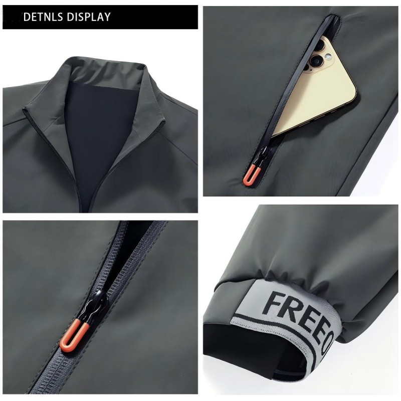 Men's Jacket 2025 New Coat Men's Spring and Autumn Jacket Trend Handsome Fashion Casual Clothes Stand-up Collar Zipper Baseball Jersey_voghion.com