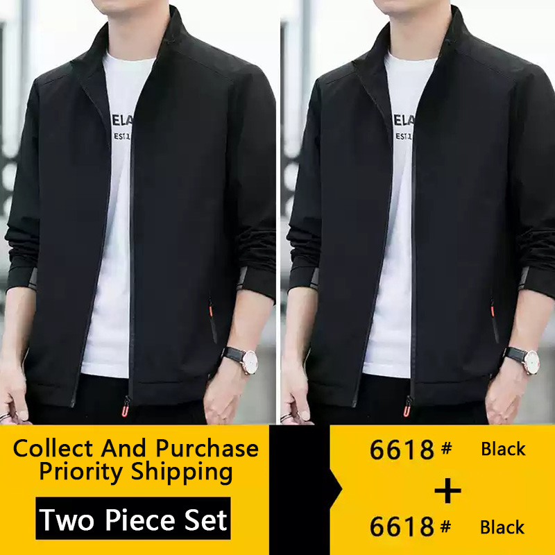 Men's Jacket 2025 New Coat Men's Spring and Autumn Jacket Trend Handsome Fashion Casual Clothes Stand-up Collar Zipper Baseball Jersey_voghion.com