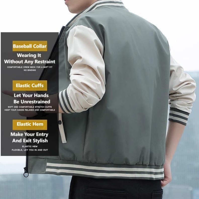 Men's Baseball Jacket Spring Casual Versatile High Street Pilot_voghion.com