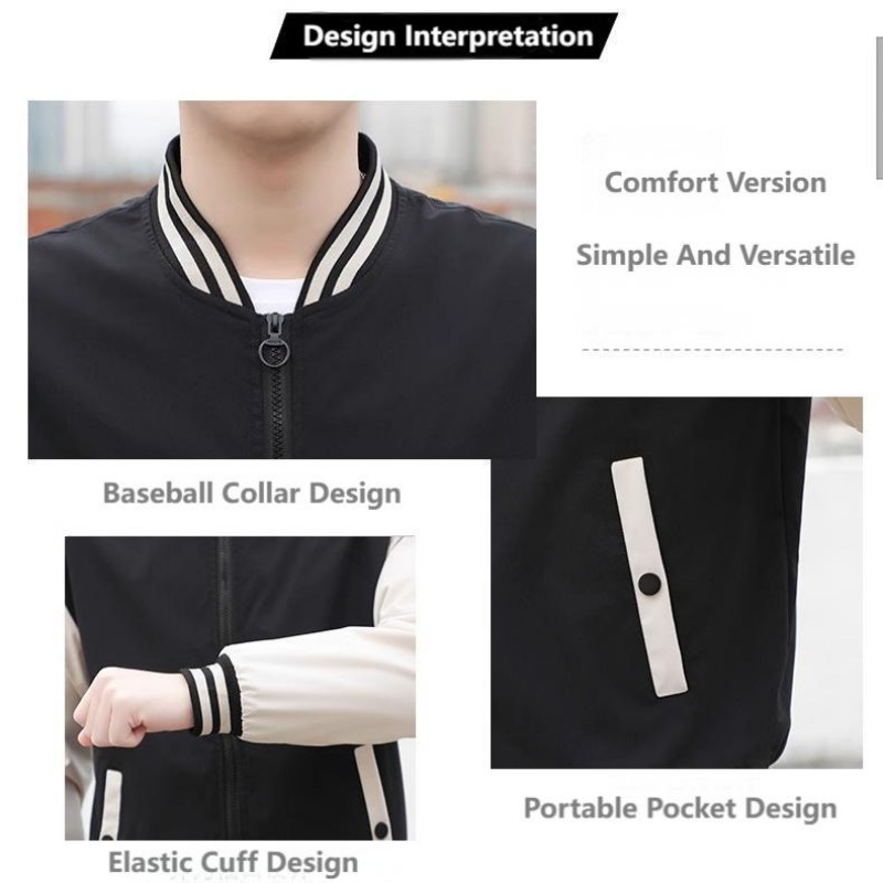 Men's Baseball Jacket Spring Casual Versatile High Street Pilot_voghion.com