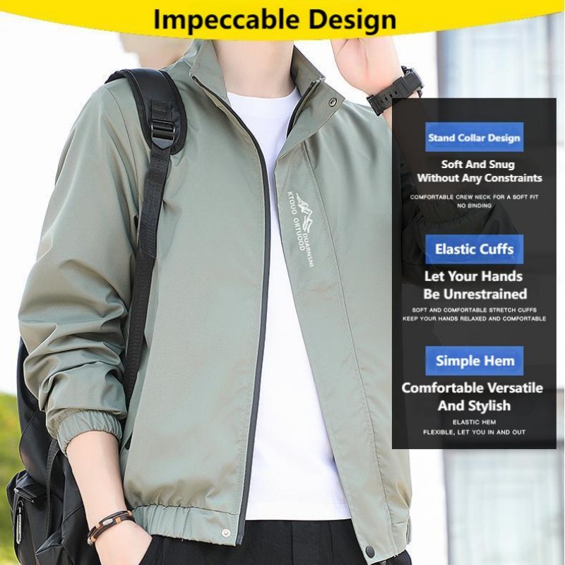 Men's Jacket Jacket Two-piece Autumn And Winter New Trendy Brand Loose Casual Sports Top Autumn Trend Korean Version Handsome Jacket Outside_viptrois.com