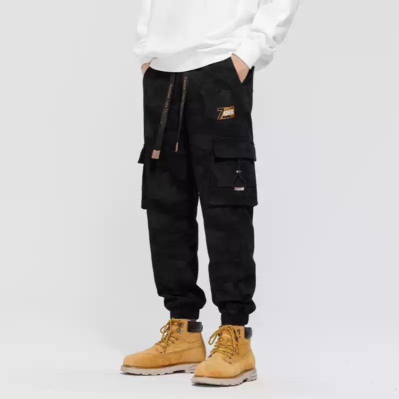 Men's Camouflage Pants Men's Autumn And Winter Large Size Tied Feet Logging Charging Pants Pure Cotton American Ruffian Handsome Casual Pants_ecoleips.com