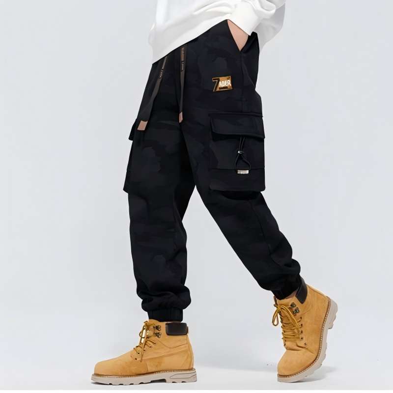 Men's Camouflage Pants Men's Autumn And Winter Large Size Tied Feet Logging Charging Pants Pure Cotton American Ruffian Handsome Casual Pants_ecoleips.com