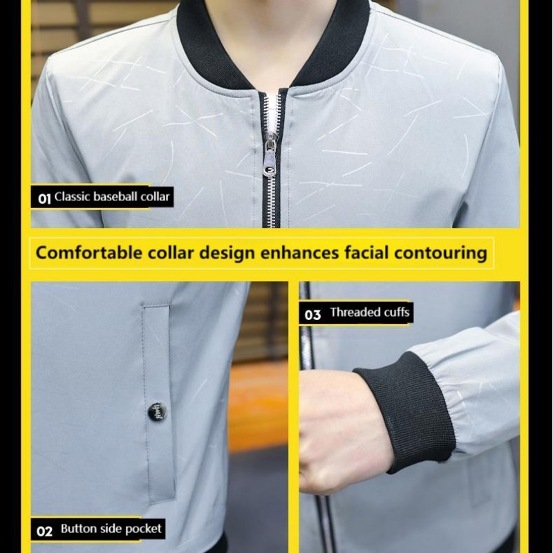 Men's Jackets2025 Spring And Autumn Trendy Brand Men's Jacket Korean Version Zipper Youth Handsome Slim Socket Jacket Casual Versatile Top_viptrois.com