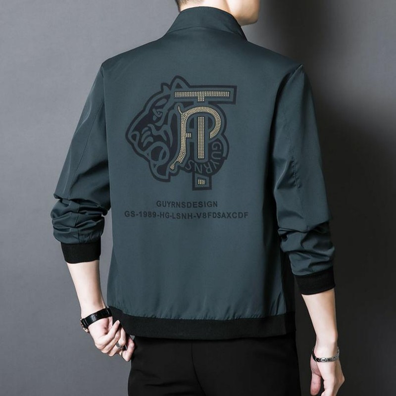 Men's Windproof Stand-up Collar Jacket Casual Spring Autumn Coat_voghion.com