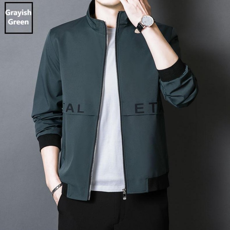 Two-piece Men's Jacket Spring And Autumn 2025 New Loose Windproof Stand-up Collar Jacket Trendy Versatile Casual Sports Top 2 Jackets_voghion.com