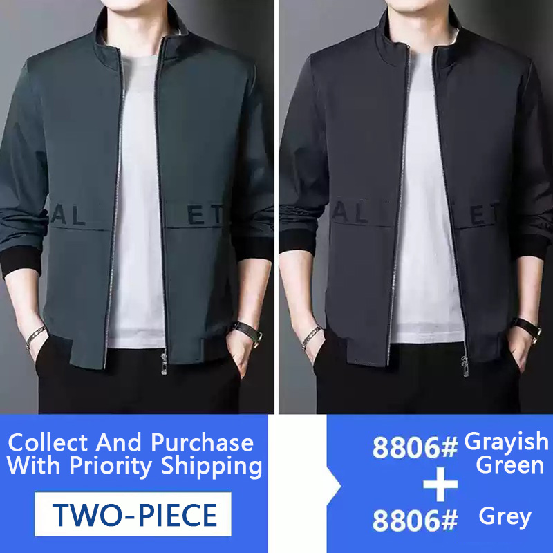 Men's Two-piece Windproof Jacket Stand-up Collar Casual Sport Top_voghion.com