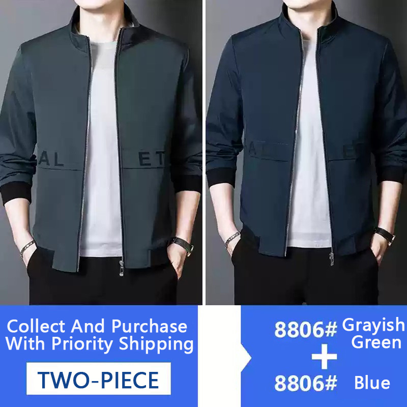 Men's Two-piece Windproof Jacket Stand-up Collar Casual Sport Top_voghion.com