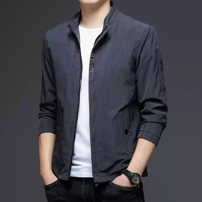 TWO-PIECE Plankton Handsome Coat Male Spring And Autumn Slim Jacket 2024 New Explosive Men's Spirit Guy Jacket Casual Clothes_viptrois.com