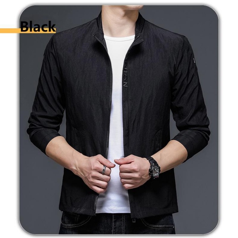 TWO-PIECE Plankton Handsome Coat Male Spring And Autumn Slim Jacket 2024 New Explosive Men's Spirit Guy Jacket Casual Clothes_viptrois.com