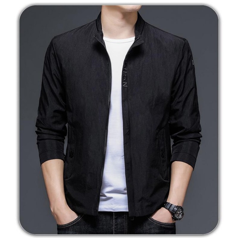 TWO-PIECE Plankton Handsome Coat Male Spring And Autumn Slim Jacket 2024 New Explosive Men's Spirit Guy Jacket Casual Clothes_viptrois.com
