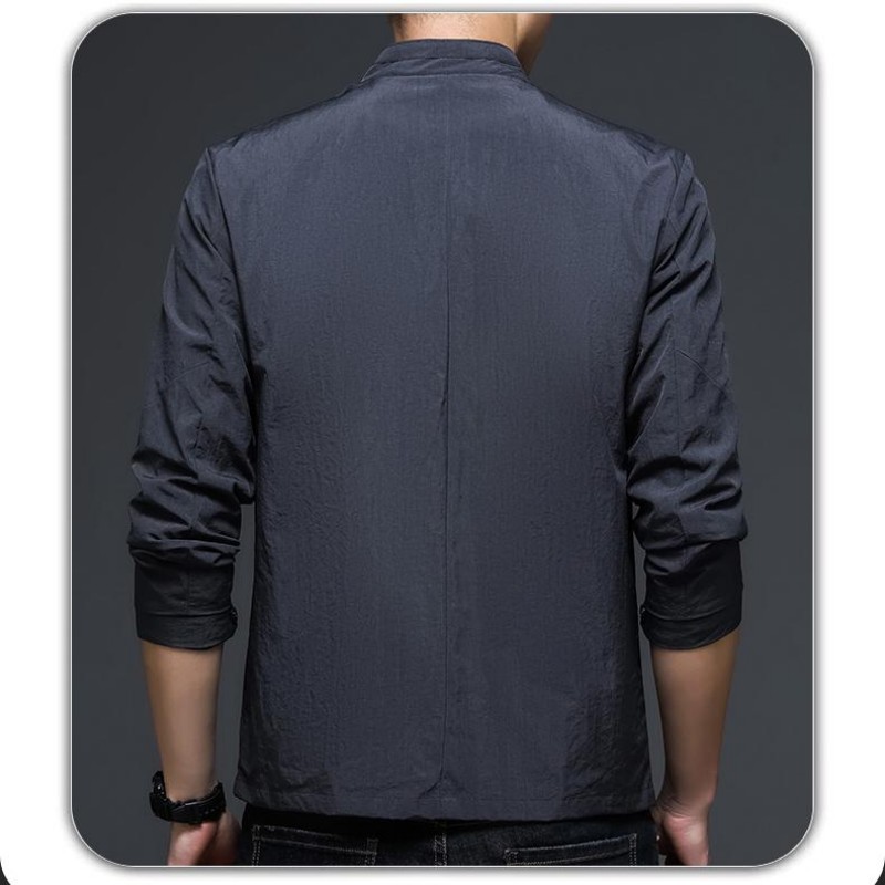 TWO-PIECE Plankton Handsome Coat Male Spring And Autumn Slim Jacket 2024 New Explosive Men's Spirit Guy Jacket Casual Clothes_viptrois.com