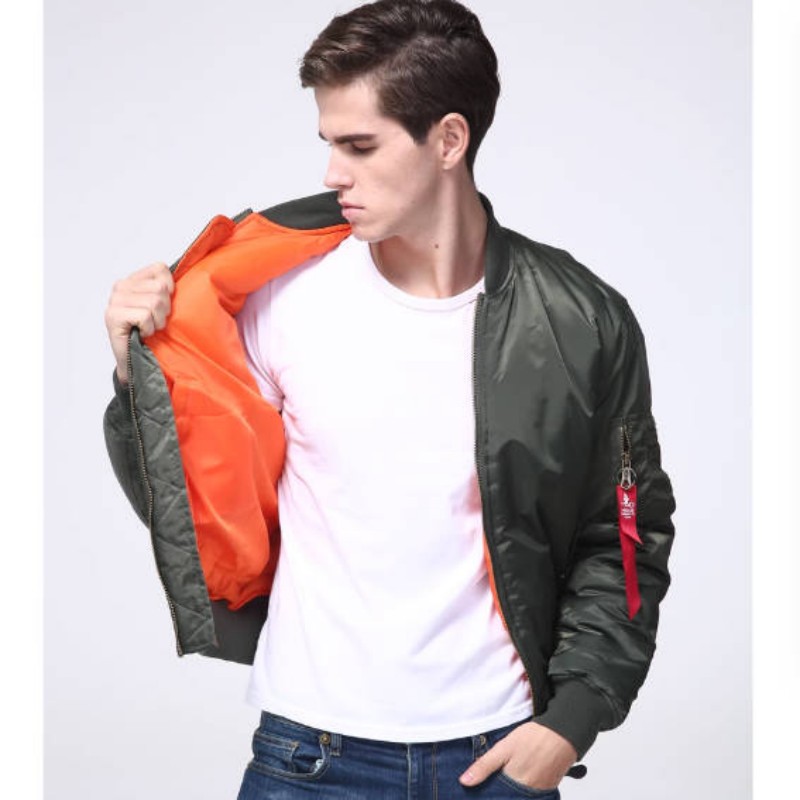 Vêtements pour hommes 2024 Nouveau vêtement réversible lâche court veste aviateur vintage maillot de baseball_voghion.com