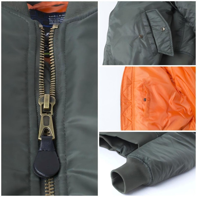 Vêtements pour hommes 2024 Nouveau vêtement réversible lâche court veste aviateur vintage maillot de baseball_voghion.com