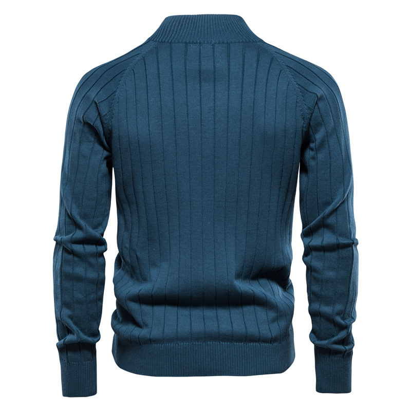 AIOPESON Argyle Einfarbig Strickjacke Männer Casual Qualität Zipper Baumwolle Winter Herren Pullover Mode Grundlegende Strickjacken Für Männer_voghion.com