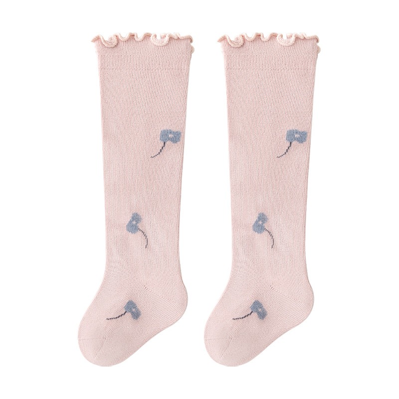 Boys And Girls Spring Cute Breathable Not Stuffy Sweat Boneless Stitched Stockings Combed Cotton Children Girls Boys Knee Stockings Lace Newborn Do No_voghion.com