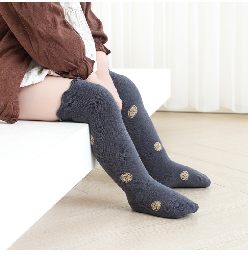Boys And Girls Spring Cute Breathable Not Stuffy Sweat Boneless Stitched Stockings Combed Cotton Children Girls Boys Knee Stockings Lace Newborn Do No_voghion.com