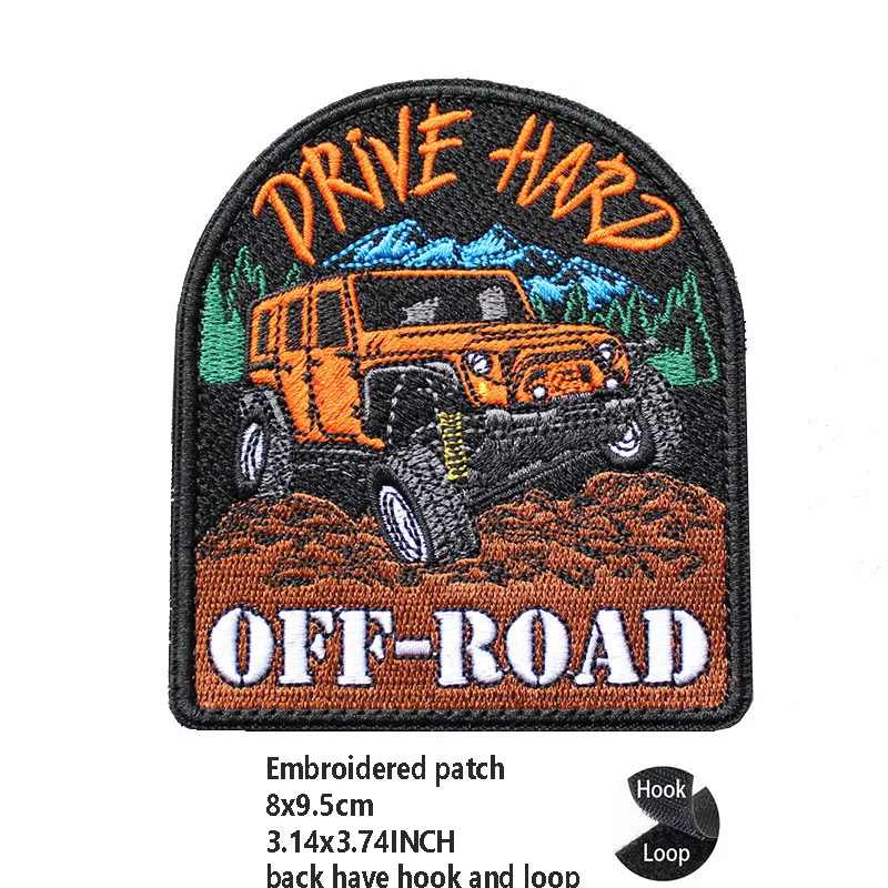 Nova série de acampamento bordado bolsa acessórios emblema tenda praia braçadeira viagem carro onda do mar gancho e loop mochila patches para roupas_voghion.com