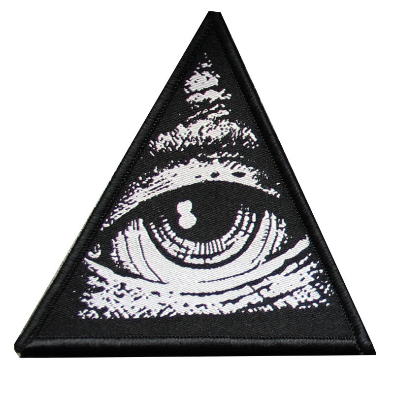 God's Eye Woven Armband Triangle All-Seeing Eye Badge Morale Bag Accessories Badge Backpack Patch DIY Hook and Loop Patches for Clothing_voghion.com